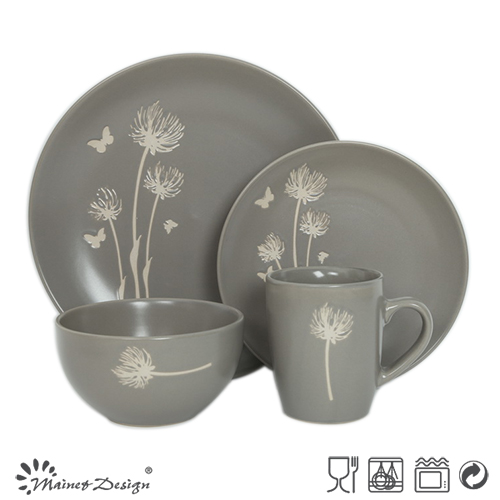 Simple Flower Design Ceramic Dinner Set