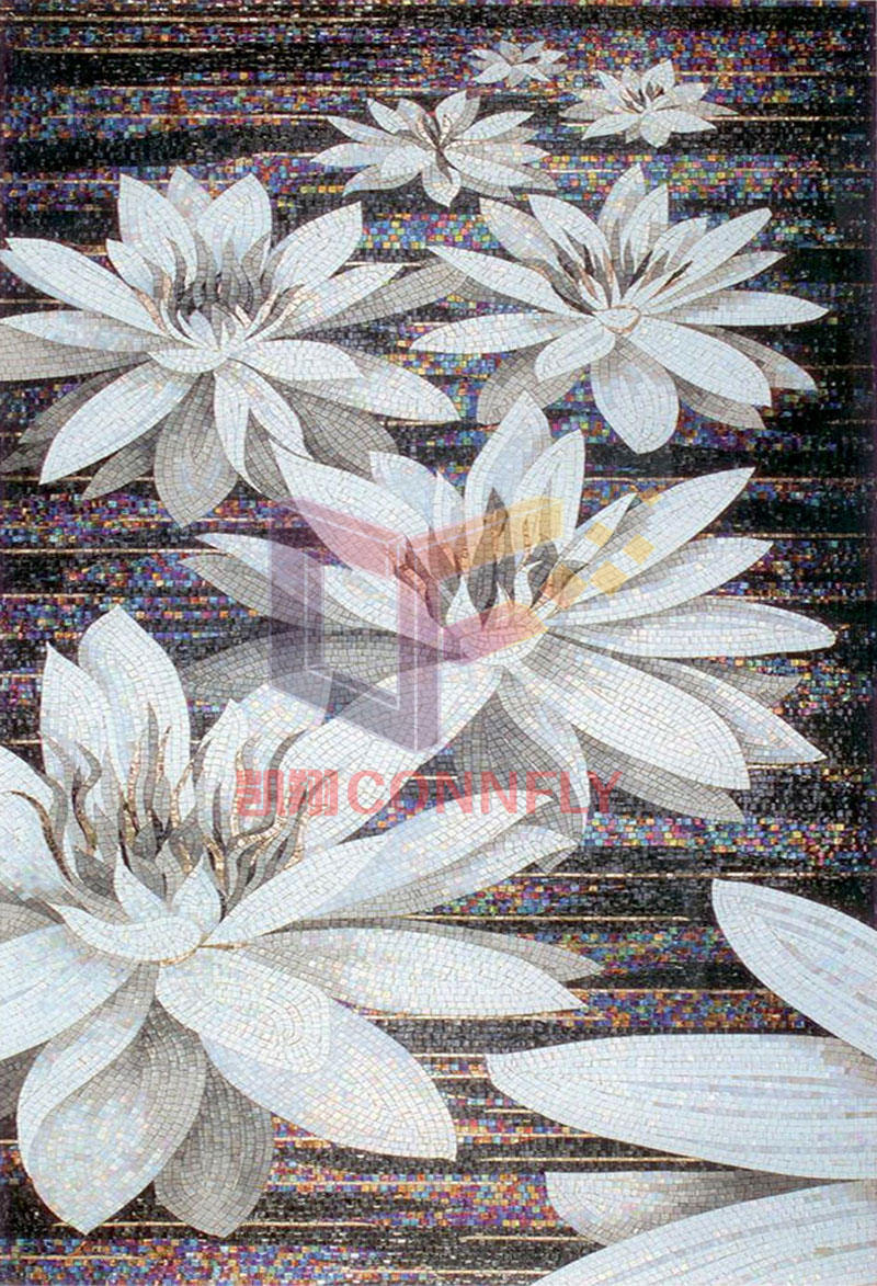 Waterlily Glass Decoration Art Mosaic (CFD192)