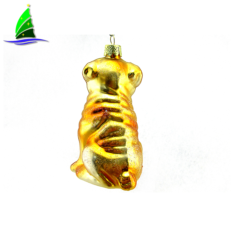 Golden dog Glass Ornaments