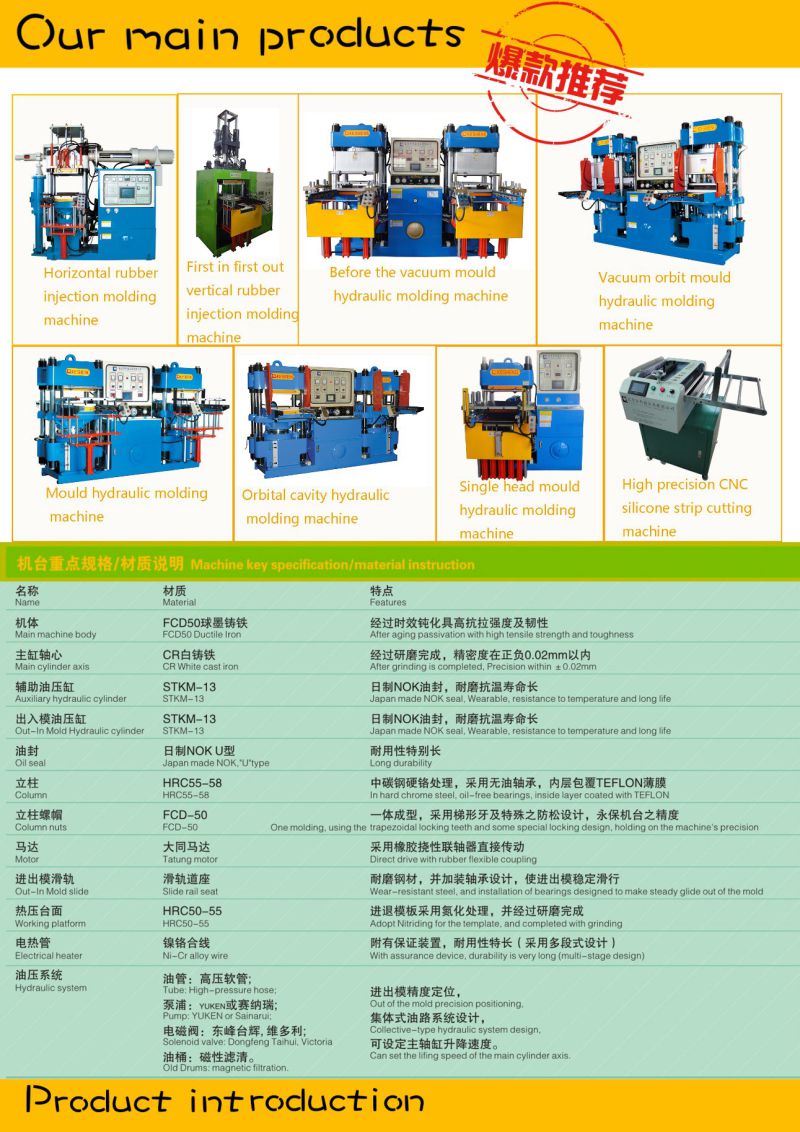 a Plate-Hydraulic Press Designed for Making Silicone Rubber Products (KS150H)