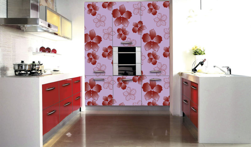 Flower Pattern Embossed Kitchen Cabinet (zhuv)