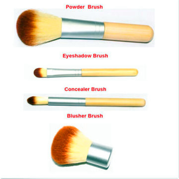 New Style 4PCS Bamboo Make up Brushes Set