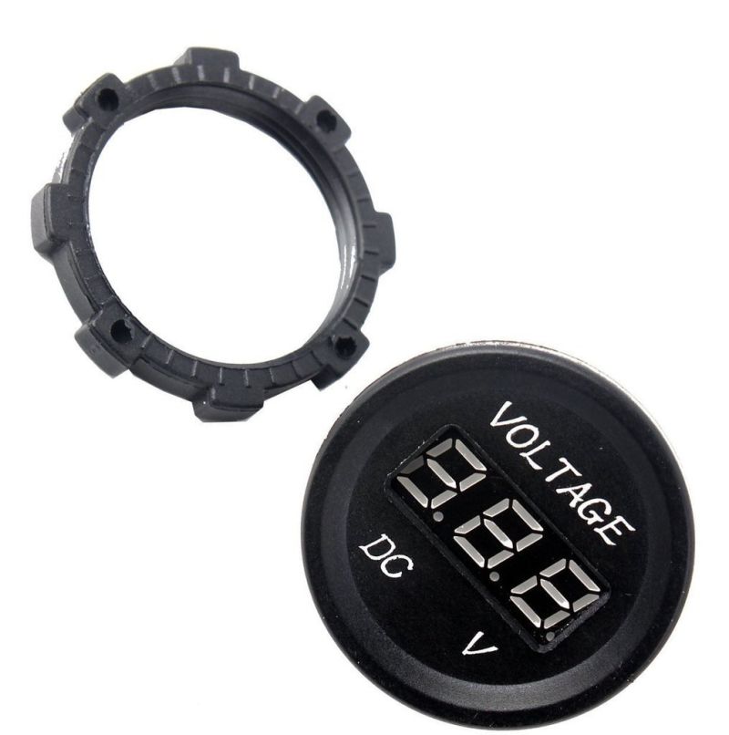 12-24V DC Voltmeter LED Digital Display Vm Waterproof for Automobiles Motorcycle Truck Boat Marine