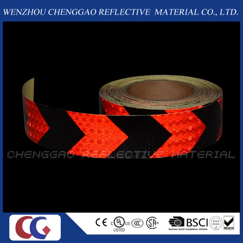 PVC Red and Black Reflective Arrow Tape for Traffic Sign (C3500-AW)