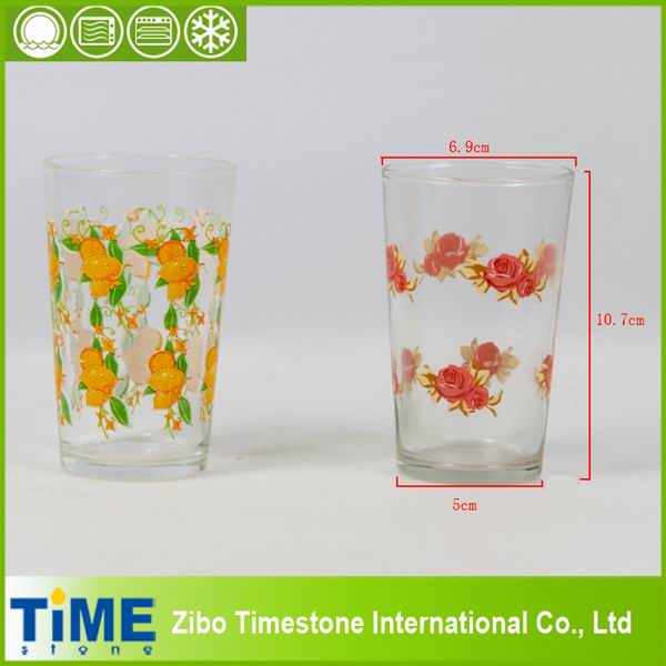 Color Decal Glass Printing Juice Cup (PB-171)