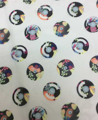 Magic Circle Design Printed Organza Fabric for Garment and Textiles