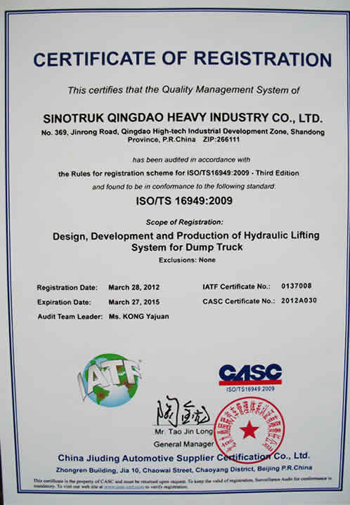 Sinotruk Dump Truck (QDZ3313ZH30) with Good Quality