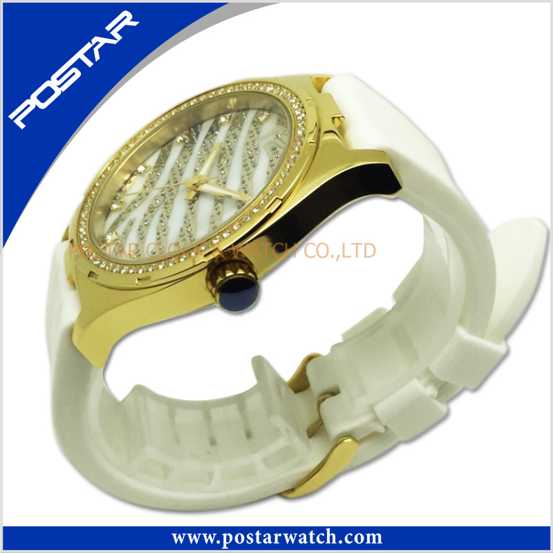 Watch Manufacturer of Stainless Steel Watch with IP Gold Plating