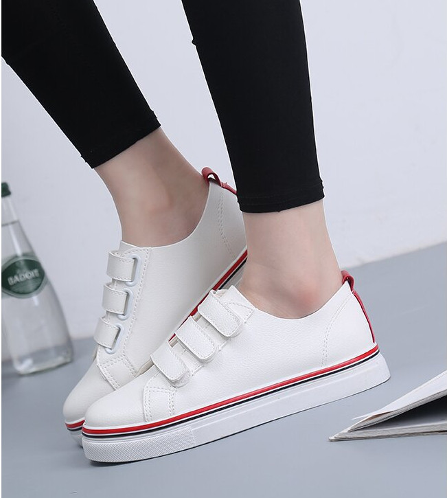 Hot Sales PU Upper Girl's Shoes with Magic Tape (NF-4)