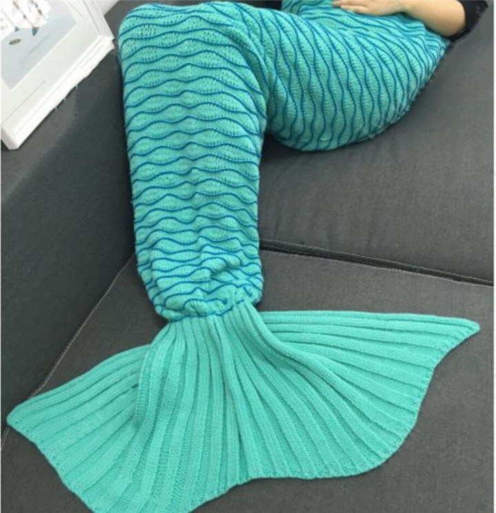 2017 New Handmade Fleece Blankets Mermaid Tail Blanket