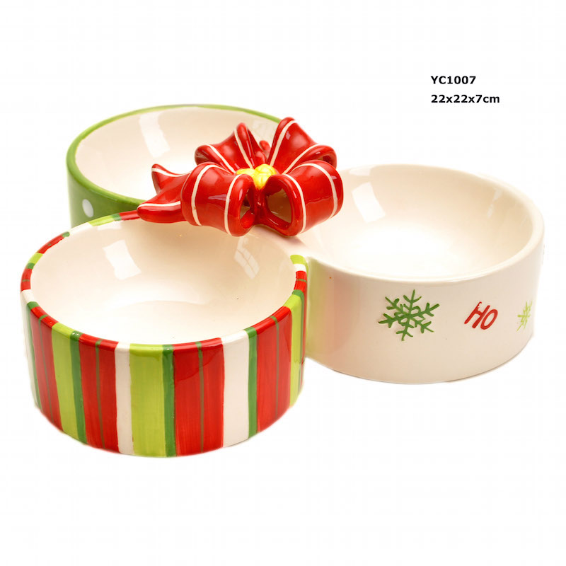 Ceramic Candy and Nuts Dishes for Christmas