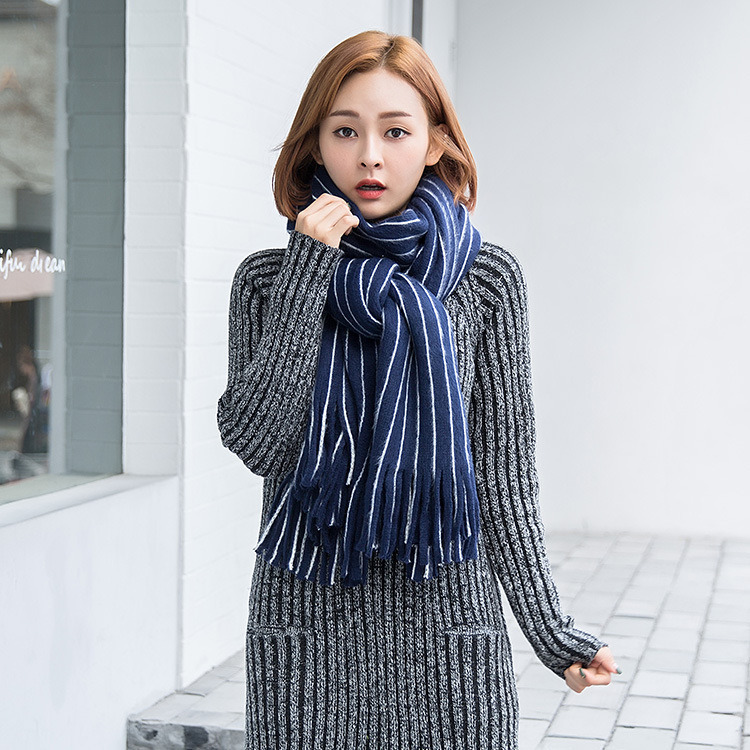 Lady Fashion Cashmere Like Knitted Scarf Winter Circle Loop Scarf (SK110)