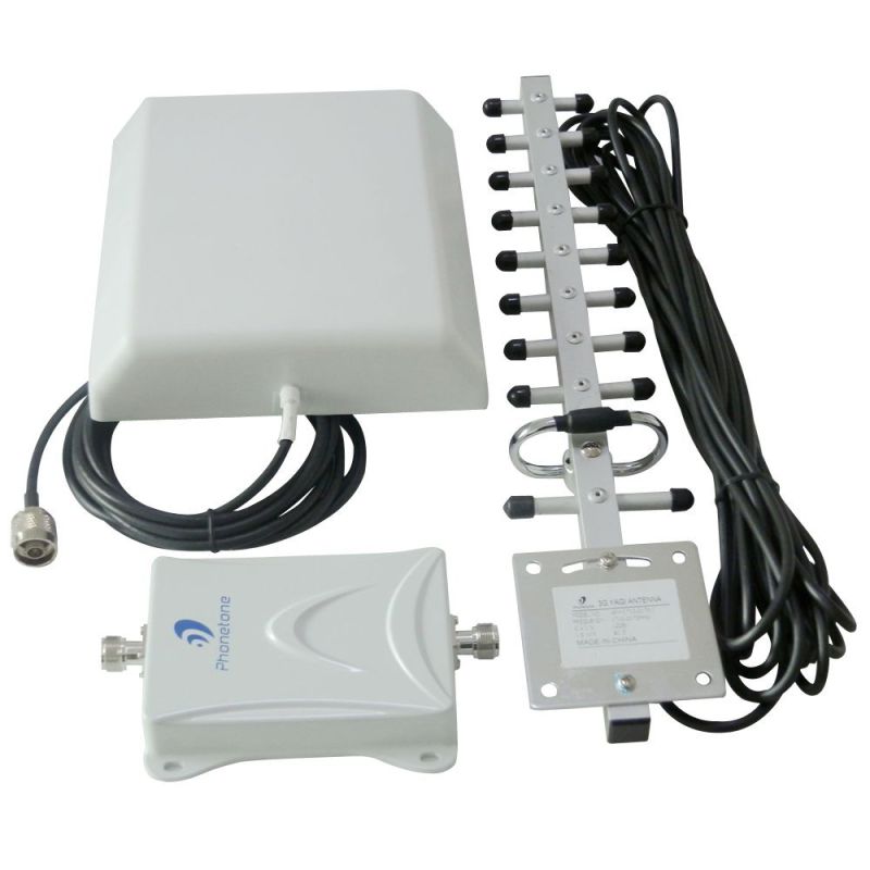 70dB 1700MHz Aws/3G/WCDMA/4G/Lte Mobile Signal Booster with Indoor Panel Antenna and Outdoor Yagi Antenna