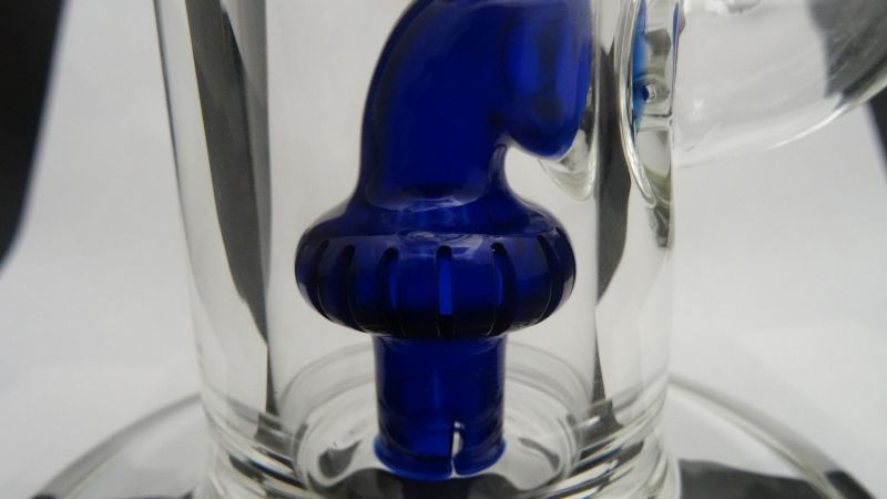 Stemless Showerhead Perc Hookah Glass Smoking Water Pipes (ES-GB-326)