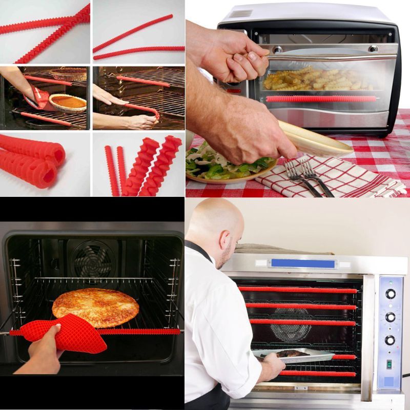 Red Color Practical Silicone Oven Rack Guard Anti Scald Cover