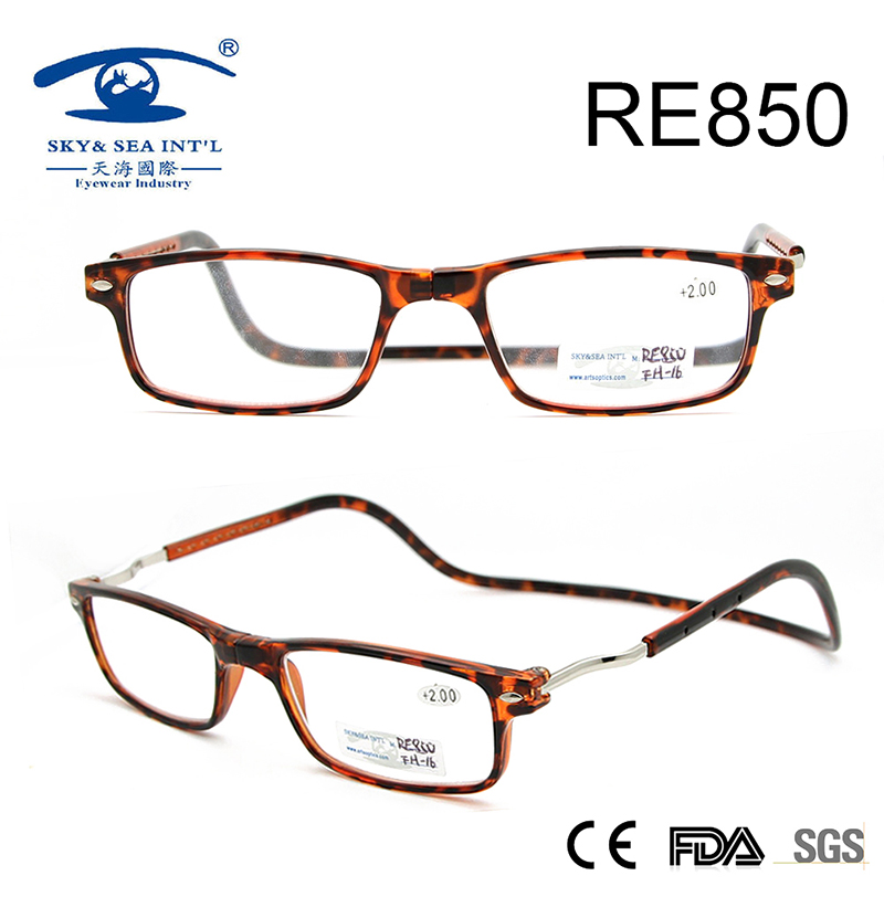 2017 New Patch Fashion Plastic Magnetic Reading Glasses (RE850)