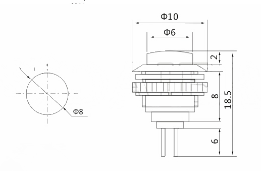 Hot Sale Self-Lockingpush Button Switch