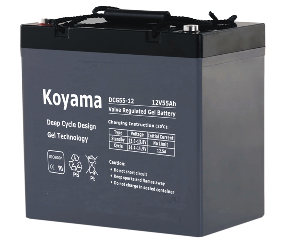 12V 55ah Deep Cycle Gel Battery for Solar