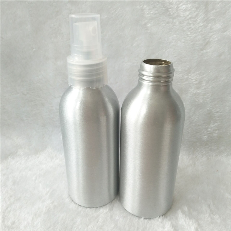 Cosmetic 120ml Aluminum Bottle with White Mist Sprayer