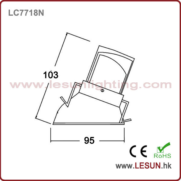 Commercial Lighting High Power LED COB Downlight 8W LC7718n