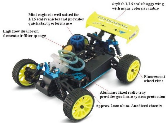 High Quality 1/16 Scale Nitro RC Model Cars Toy for Kids