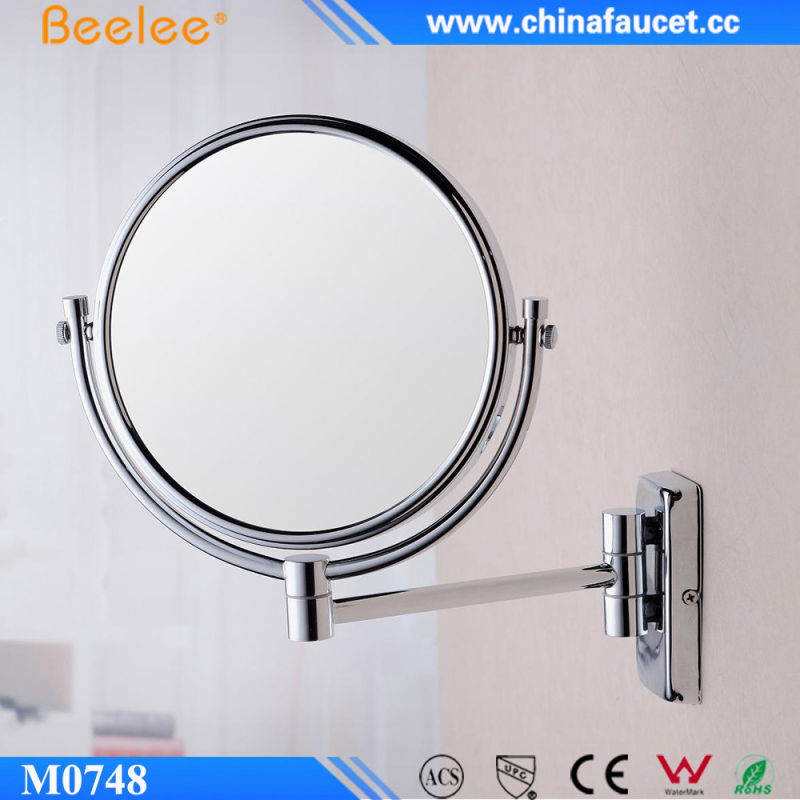 Cosmetic 3X Brass Chrome Plated Wall Mounted Mirror