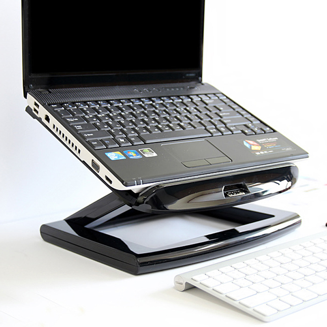 10-17 Inch Foldable Laptop Stand with 4 USB 2.0 Port Hub with Fan