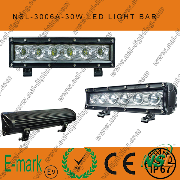 Hot Sale! ! 10inch LED off Road Light Bar, 12V DC 6PCS*5W LED off Road Light Bar