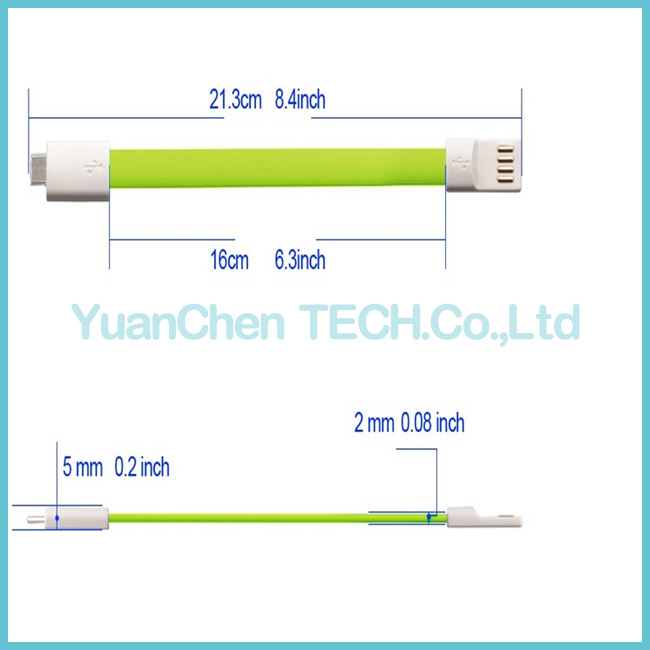 Micro USB2.0 Cable Flat 5pin Data Charger Cable for Android