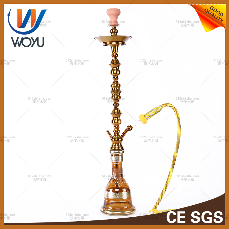 Stainless Steel Water Pipes by Hand High Pole Water Pipes of Yanju Shisha Tobacco Smoking Shisha Charcoal Device Is Yellow