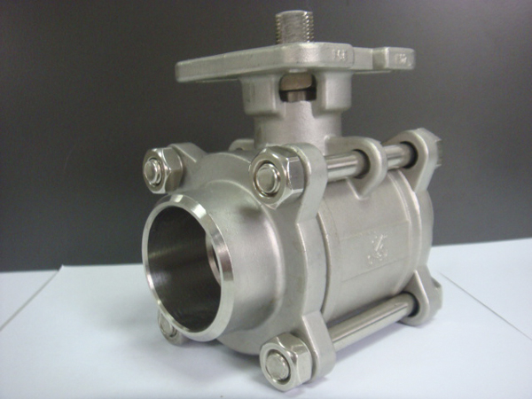 3PC Stainless Steel Bw Ball Valve with ISO5211 Pad