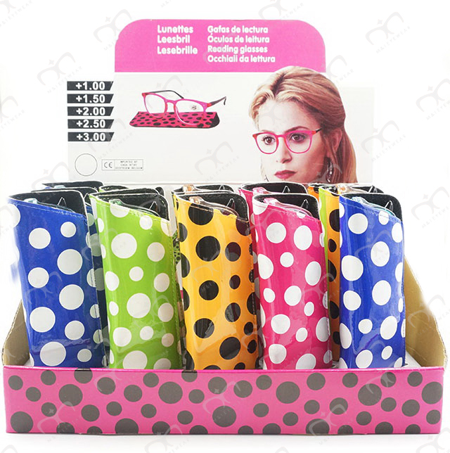 New Collection Colorful Pouch Pin Hinge Reading Glasses (WRP410266)