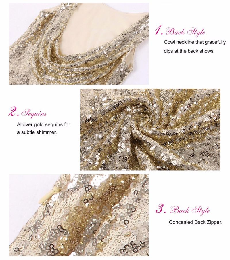 Gold Dress Women Evening Dress Long Evening Gown