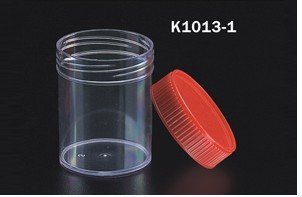 CE Certificated 60ml Stool Container Red Cap Without Stick