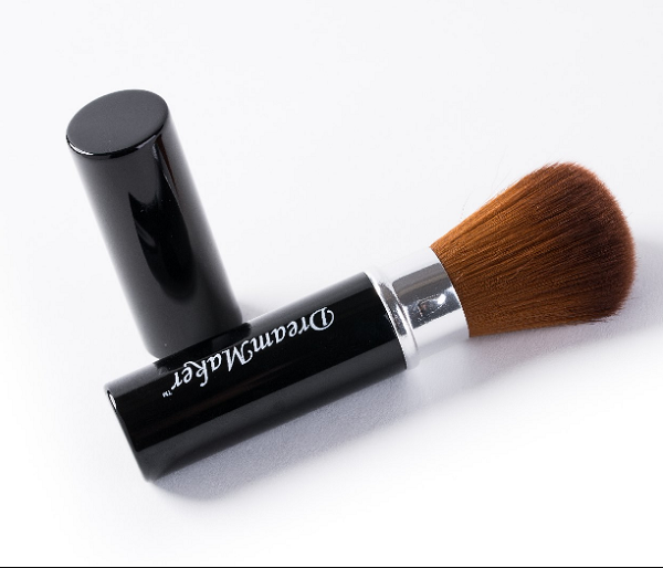 Single Synthetic Brown Hair Black Ferrule Kabuki Cosmetic Brush