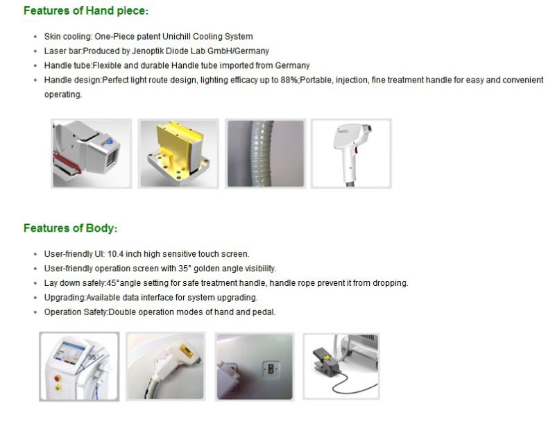 808nm Diode Laser for Permanent Hair Removal Beauty Device Medical Device