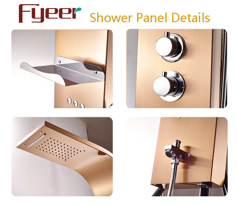 Fyeer Factory Price Cheap Rainfall Stainless Steel Shower Panel