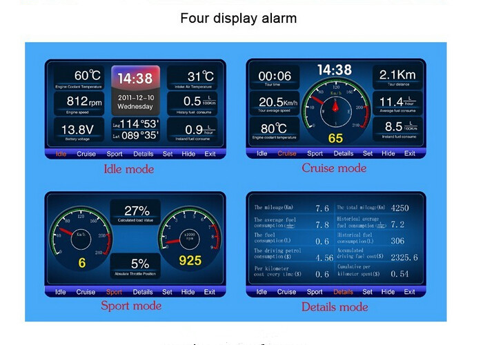 OBD Smart Car Trip Computer V-Checker A601 with Diagnosis Function