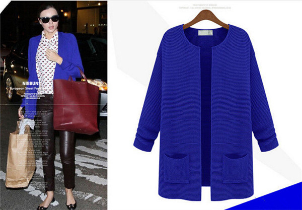 OEM Custom Latest Design Women Casual Coat Elegant Pencil Sweater Jacket