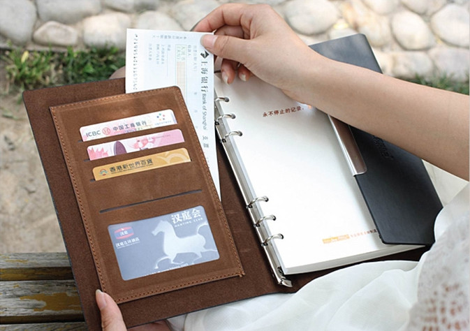 Loose-Leaf Notebook with Magnetic Closure, Notebook with Replaceable Pages, High Quality Business Notebook