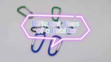 Different sizes of carabiner