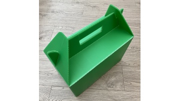 Green Folding PP Corrugated Plastic Storage Box 