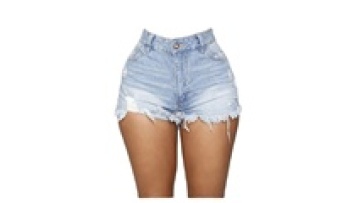 Summer New Sexy High Waist Hollow Button Denim Shorts Straight Hot Pants Fashion Ladies Jeans Wholesale1