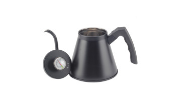 pour over kettle & glass coffee french press