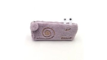 High quality cartoon snail style plush pencil case