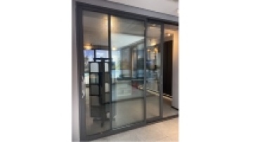 tianerbao 2 powder coating Automatic Double Tempered Glass Aluminum Sliding Glass Door1