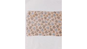 Paw Print Fleece Throw Coral fleece pet dog mat blanket1