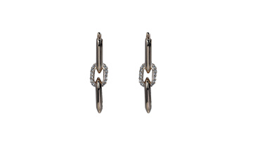 Sumando 2022 recycle gold plated crystal big earrings trendy double hoop earrings1