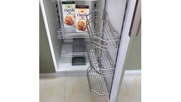 Tall Tandem Metal Kitchen Cabinet Cupboard Hardware Slide Pull Out Basket Storage Shelf Racks Pantry Unit Organization Organizer1