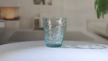 Recycled Drinking Glass With Pinch And Mouth